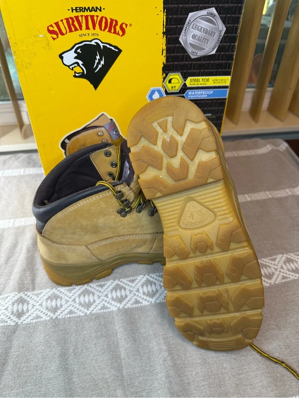 M HS Breaker Kids Wheat Work Boot - Wide Width